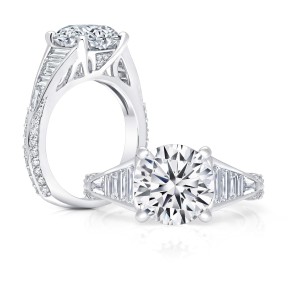 Peter Storm 14kt White Gold Diamond Engagement Ring Mounting