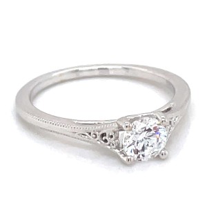 Peter Storm 14kt White Gold Solitaire Engagement Ring Mounting