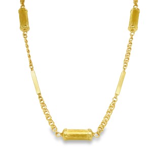 Estate 18kt Yellow Gold Station Necklace