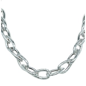 Peter Storm Tessuto Colori Sterling Silver Pear Link Chain 