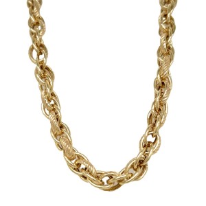 Peter Storm Tessuto Colori Yellow Gold Finish Sterling Silver Link Necklace