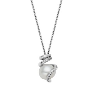 Charles Garnier Sterling Silver And Pearl Pendant Necklace