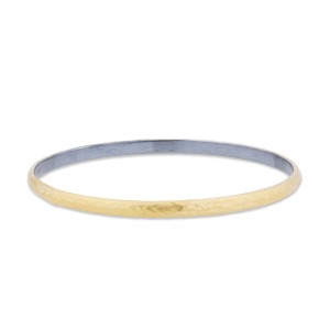 Lika Behar Fused 24kt Yellow Gold And Oxidized Sterling Silver "Fusion" Bangle Bracelet