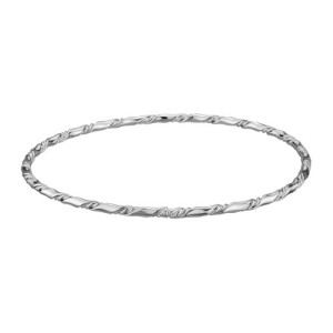 Sterling Silver Twist Slip-over Bangle Bracelet.  The Solid 