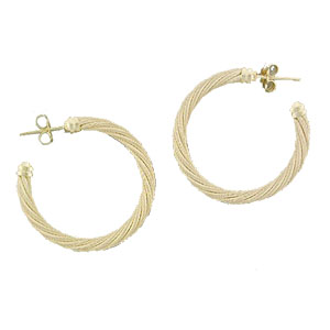cable-hoop-earrings Cable weave hoop earrings in 14kt yellow gold. $XX