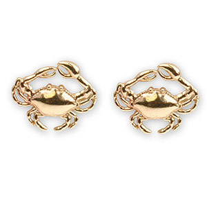 crab-earrings Stud earrings in 14kt yellow gold. Post backs. $XX