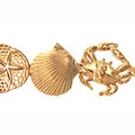 mixed-beach-bracelet2 Mixed sea life motif bracelet in 14kt yellow gold. $XX