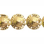 sand-dollar-bracelet 14kt yellow gold sand dollar bracelet. $XX
