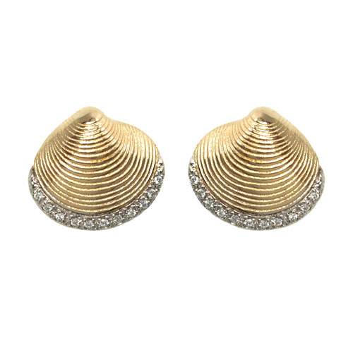 shell-earrings Shell earrings in 14kt yellow gold with posts. $XX