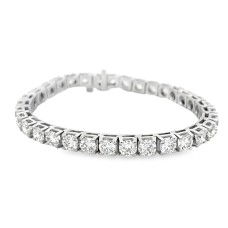 Estate 18kt White Gold Diamond Tennis Bracelet