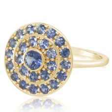 Parle 14kt Yellow Gold Montana Sapphire Circle Ring