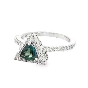 Estate 14kt White Gold Alexandrite And Diamond Ring