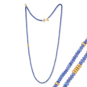 Lika Behar 24kt Yellow Gold Tanzanite "Sarah" Necklace