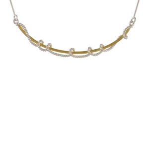 Michou Sterling Silver And 22kt Vermeil Twist-bar Necklace