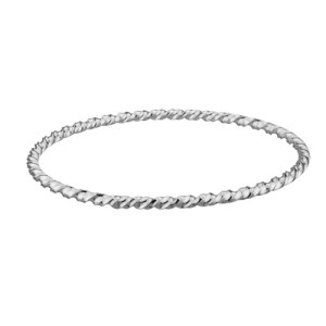 Sterling Silver Twist Slip-over Bangle Bracelet