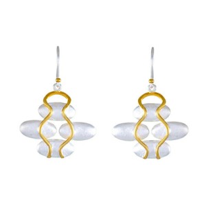 Michou Sterling Silver And 22kt Vermeil Dangle Earrings